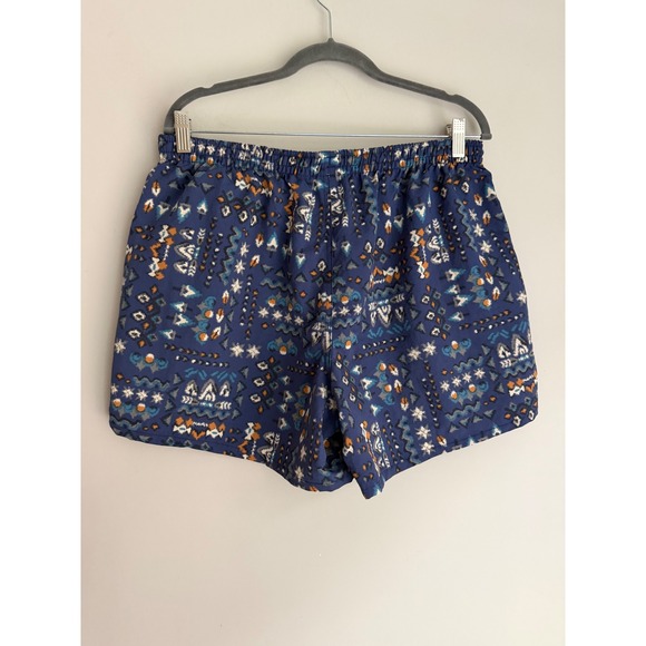 Patagonia Baggies Shorts Womens Blue Geometric Tribal Print Large - Picture 2 of 10
